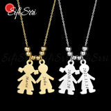 Personalized Name Date Pendant Necklace for Baby