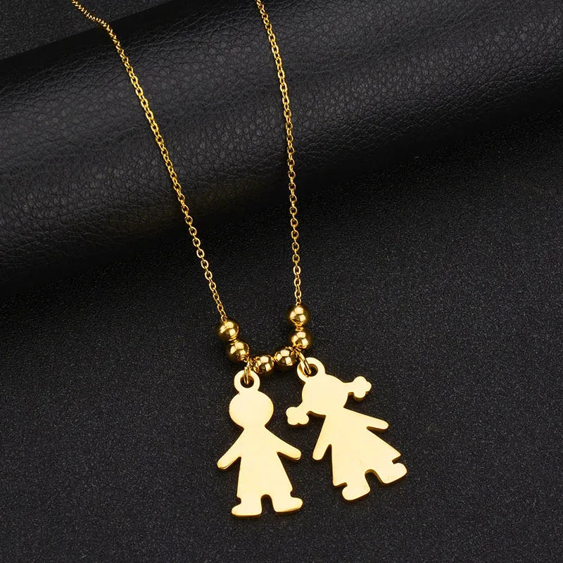 Personalized Name Date Pendant Necklace for Baby