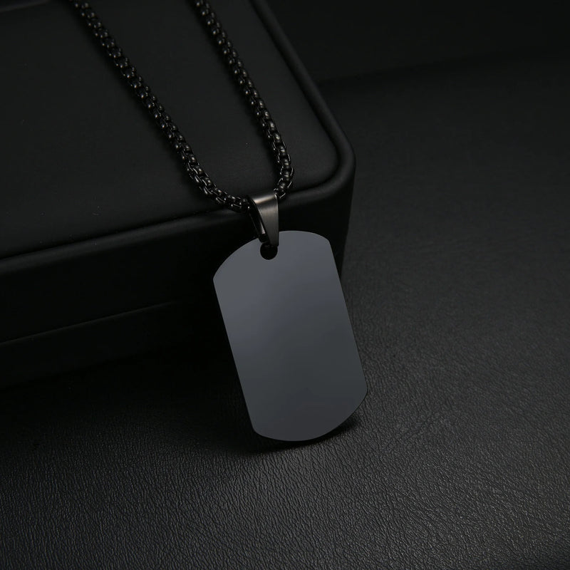 Personalized Engraved Name Date Pendant Necklace
