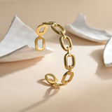 Sifisrri Unique Leaf Carved Bracelet Stainless Steel for Women