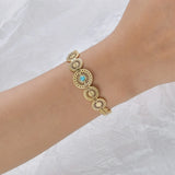 Sifisrri Unique Leaf Carved Bracelet Stainless Steel for Women