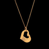Engrave Family Names Heart Necklace Stainless Steel Choker Jewelry