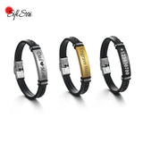 Sifisrri Punk Bracelets Stainless Steel Engrave Bijoux Bangles Jewelry