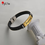 Sifisrri Punk Bracelets Stainless Steel Engrave Bijoux Bangles Jewelry Gift