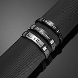 Sifisrri Engrave Name Letter Bracelet Stainless Steel Bangle Gift