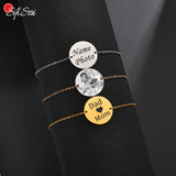 Personalized Engraved Stainless Steel Bracelet - Custom Gift