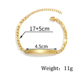 Custom Engraved Stainless Steel Bracelet - Name Date Chain Jewelry Gift