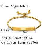 Personalized Butterfly Engrave Baby Name Bracelets Stainless Steel Adjustable