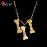 Sifisrri Engraved Name Necklace Stainless Steel Choker Chain Unisex Gift