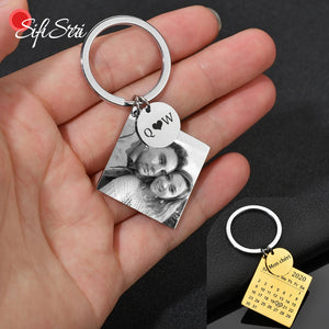 Custom Engraved Drive Safe Keychain with Photo Name Date