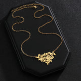 Sifisrri Heart Name Necklace - Stainless Steel Choker Chain Pendant