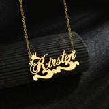 Sifisrri Heart Name Necklace - Stainless Steel Choker Chain Pendant