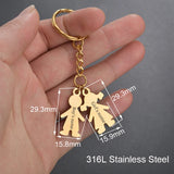 Sifisrri Women's Personalized Keychain Engraved Name Date
