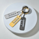 Sifisrri Personalized Name Date Keychain Heart Star Round Key Ring