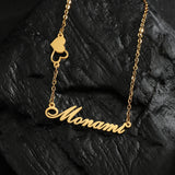 Sifisrri Name Necklace Heart Butterfly Pendant Stainless Steel