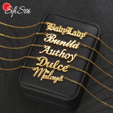 Sifisrri Personalized Name Necklace Pendant Stainless Steel for Women