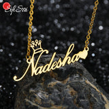 Sifisrri Heart Butterfly Name Necklace - Christmas Gift