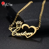 Sifisrri Heart Butterfly Name Necklace Stainless Steel Christmas Gift