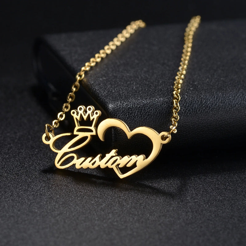 Sifisrri Heart Butterfly Name Necklace - Christmas Gift