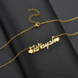 Sifisrri Heart Butterfly Name Necklace - Christmas Gift