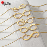 Sifisrri Personalized Name Necklace Heart Pendant Stainless Steel Choker Chains