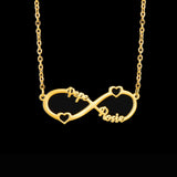 Sifisrri Personalized Name Necklace Heart Pendant Stainless Steel Choker Chains