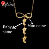 Personalized Zircon Family Name Necklace for Women