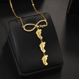 Personalized Zircon Family Name Necklace for Women