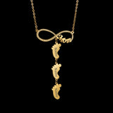 Personalized Zircon Family Name Necklace for Women