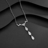 Personalized Engrave Antlers Heart Name Necklace for Women