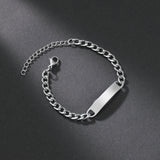Personalized Engrave Name Bracelet Stainless Steel Cuban Chain Jewelry