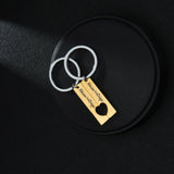 Personalized Engrave Name Date Heart Keychain For Couple Women Men
