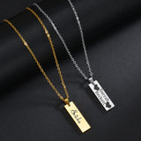 Custom Engrave Name Date Necklace Stainless Steel Choker Chain Jewelry