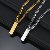 Custom Engrave Name Date Necklace Stainless Steel Choker Chain Jewelry