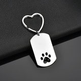 Custom Dog Photo Name Date Paw Keychain - Drive Safe DIY Jewelry Gift