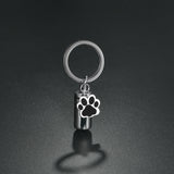 Personalized Engraved Pet Name Paw Urn Keychain