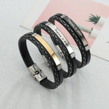 Sifisrri Personalized Punk Name Bracelet Stainless Steel Engraved Bangle