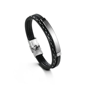 Sifisrri Personalized Punk Name Bracelet Stainless Steel Engraved Bangle