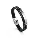 Sifisrri Personalized Punk Name Bracelet Stainless Steel Engraved Bangle