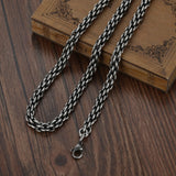 Sifisrri Punk 60cm Retro Silver Necklace Stainless Steel Charm Jewelry