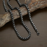 Sifisrri Punk 60cm Retro Silver Necklace Stainless Steel Charm Jewelry
