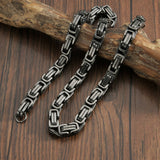 Sifisrri Punk 60cm Retro Silver Necklace Stainless Steel Charm Jewelry