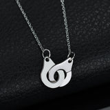 Sifisrri Unisex Handcuff Pendant Necklace Stainless Steel Choker Chains