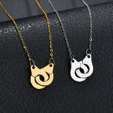 Sifisrri Unisex Handcuff Pendant Necklace Stainless Steel Choker Chains