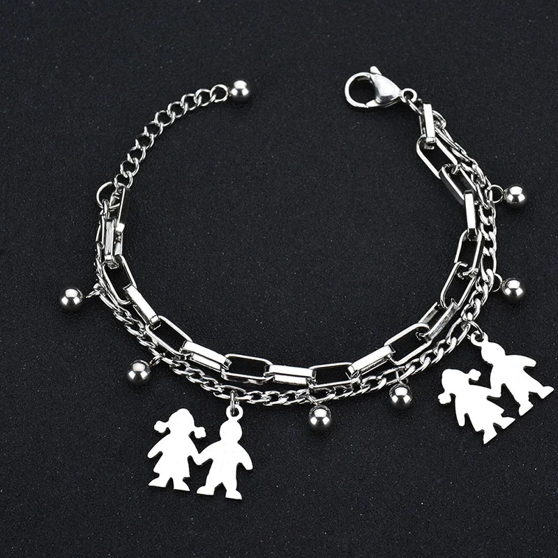 Personalized Engrave Name Date Bracelet Stainless Steel
