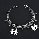 Personalized Engrave Name Date Bracelet Stainless Steel