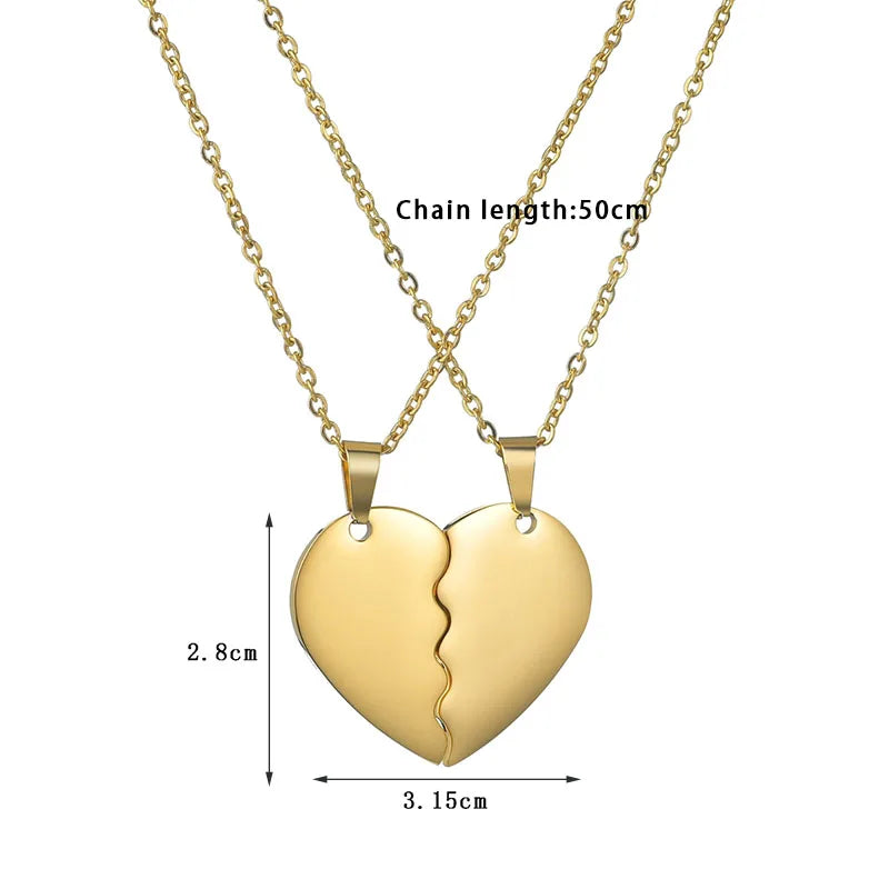 Vintage Engrave Name Date Love Pendant Necklace Stainless Steel