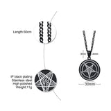 Baphomet Inverted Pentagram Pendant Necklace Satanic Pagan Jewelry
