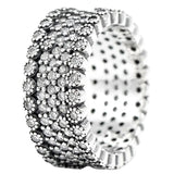 Feathers Leaves Heart Of Winter Frost Lace Of Love Ring 925 Sterling Silver