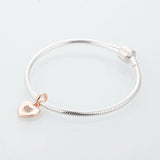 Signature Heart Pendant Charm Rose Beads for Bracelet Making